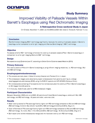 Improved Visibility of Palisade Vessels Within Barrett's Esophagus Using Red Dichromatic Imaging